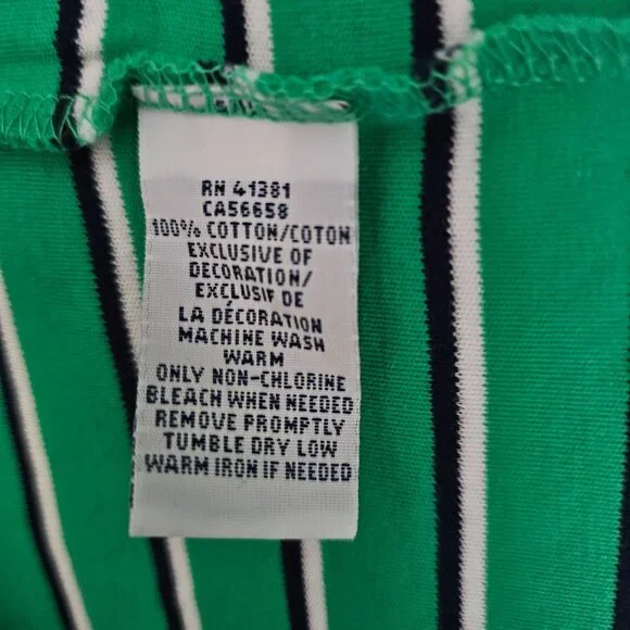 POLO Ralph Lauren Men's Green Striped Short Sleeve Classic Polo Shirt Size L/G - Picture 10 of 12